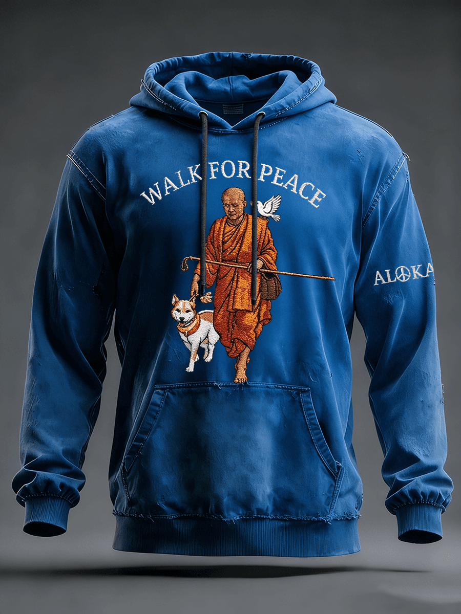 Men’s Walk For Peace Oversized Drop-Shoulder Hoodie With Pockets