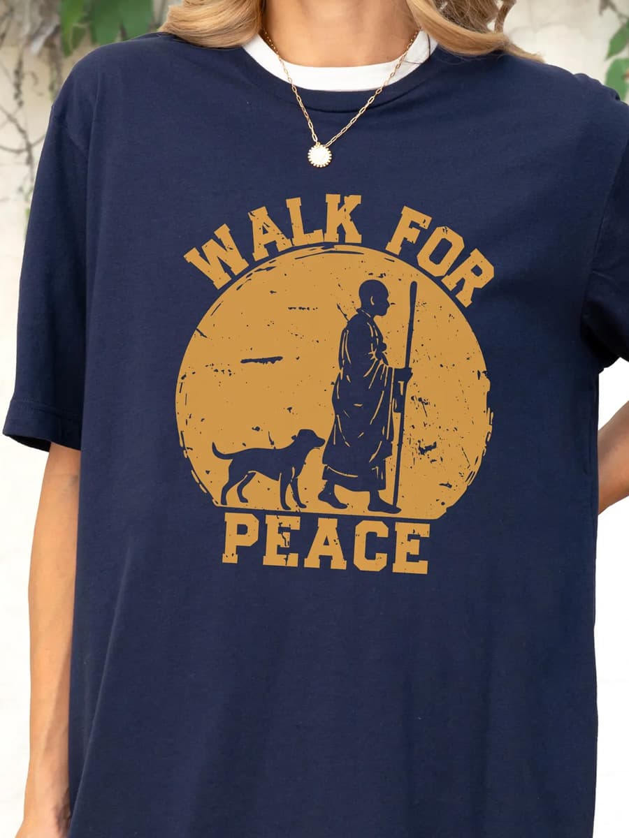 Women’s Monk Hiking Commemorative Print T-Shirt