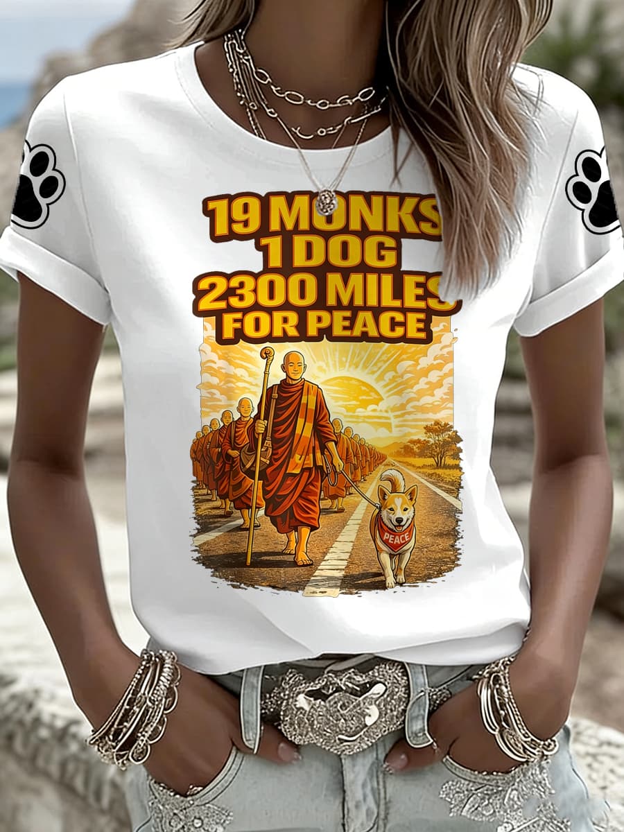 Women’s “Walk For Peace” Element Print T-Shirt